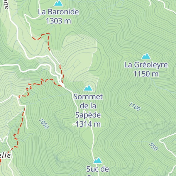 Map of Sommet de la Sapède