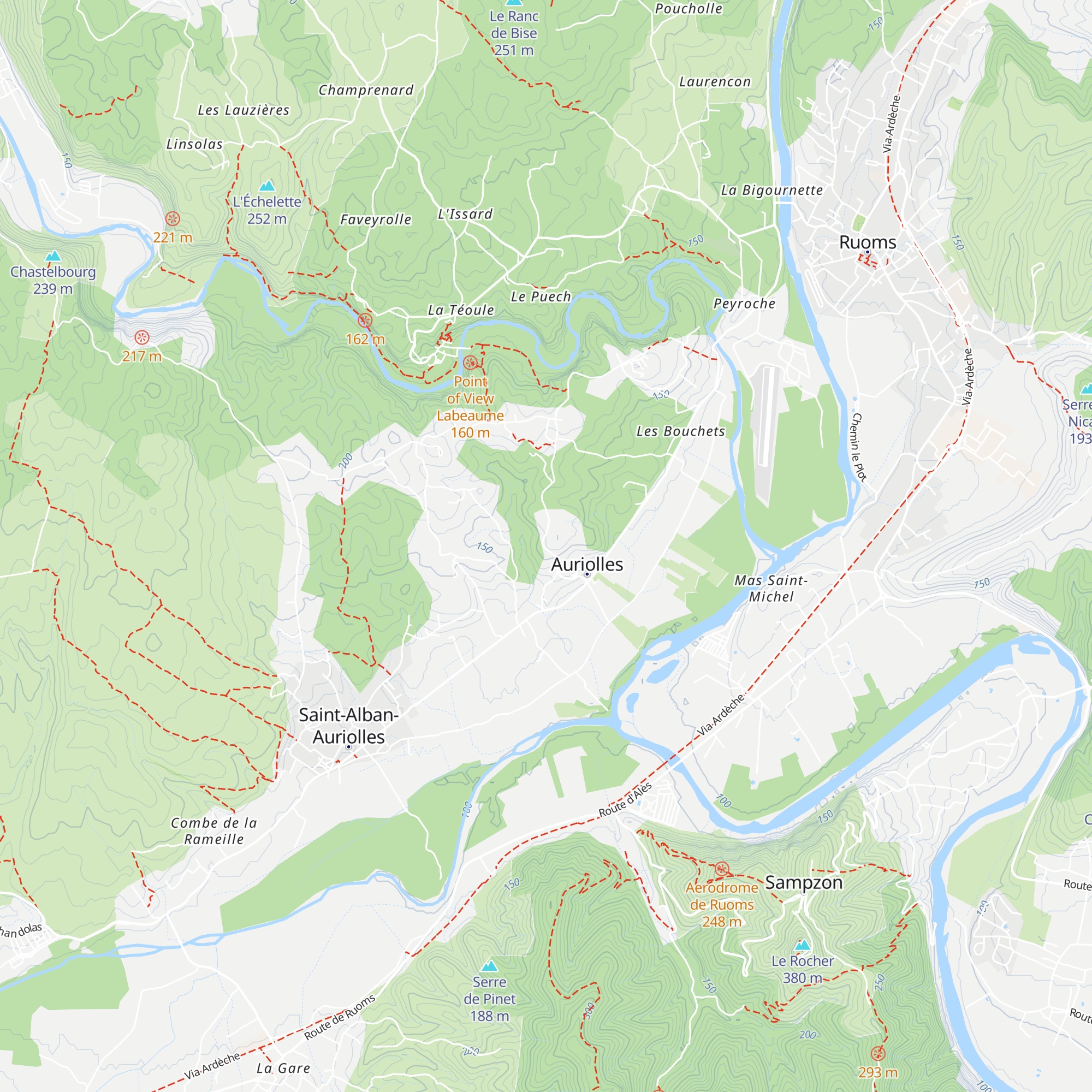 Gîte de Bousseyron map