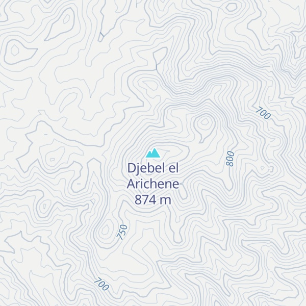 Map of Djebel el Arichene