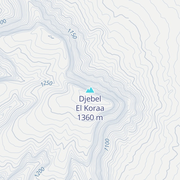 Map of Djebel El Koraa