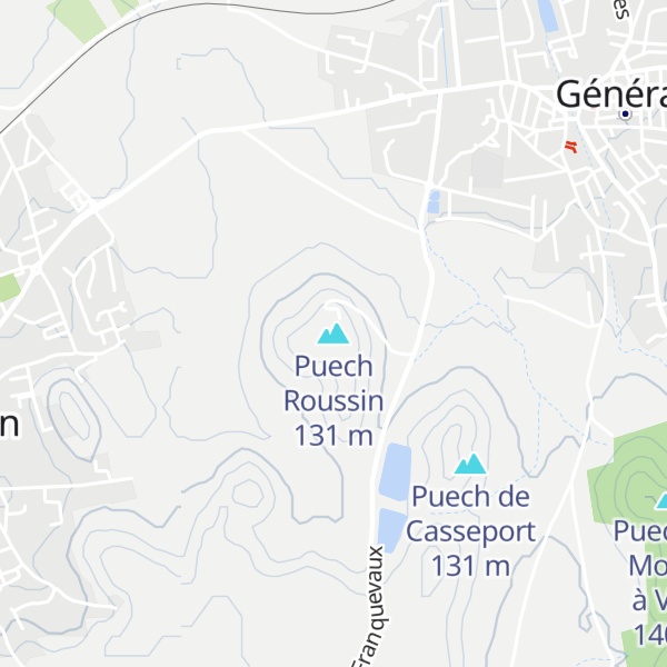 Map of Puech Roussin