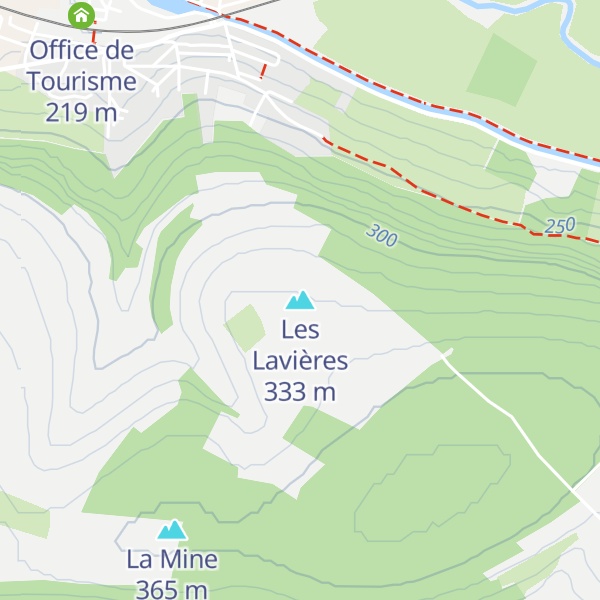 Map of Les Lavières