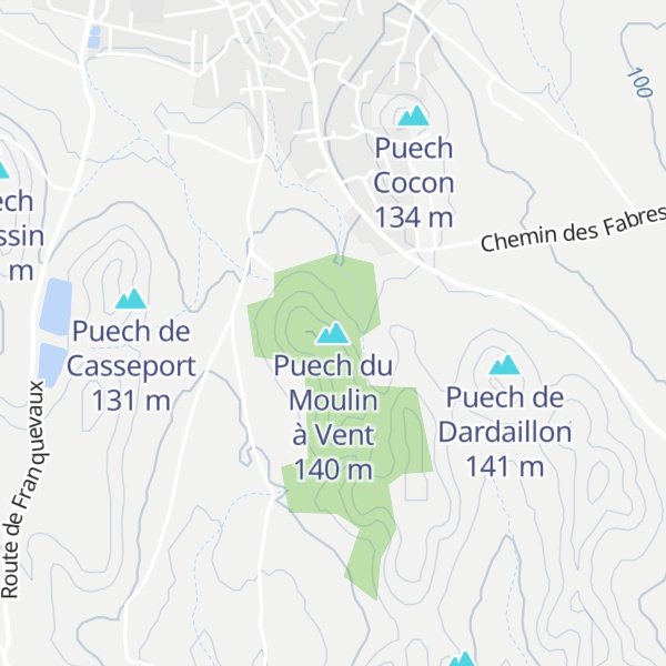 Map of Puech du Moulin à Vent