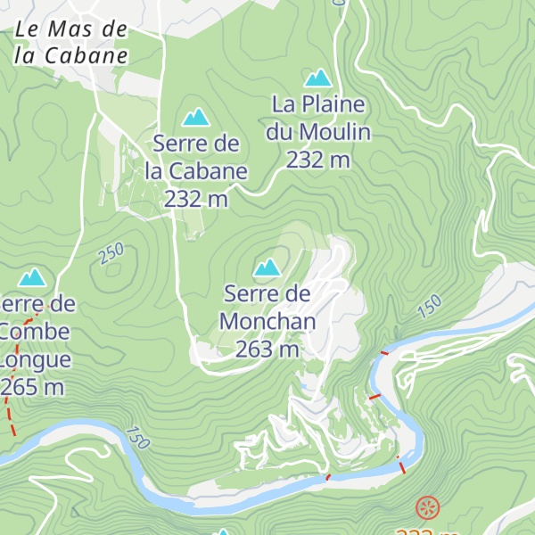 Map of Serre de Monchan