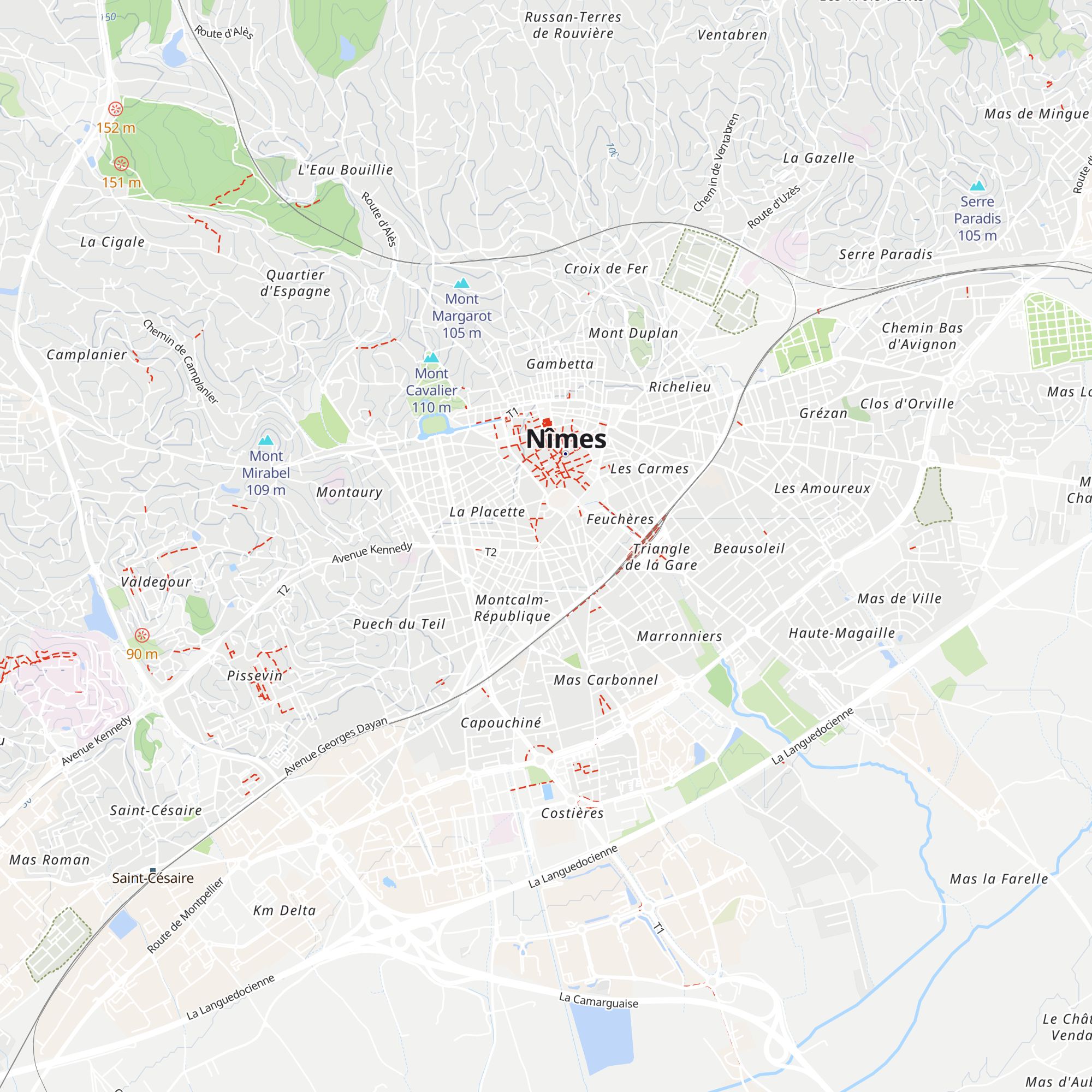 Le clos de Montcalm map