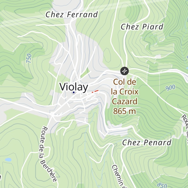 Map of Gîte d'étape de Violay