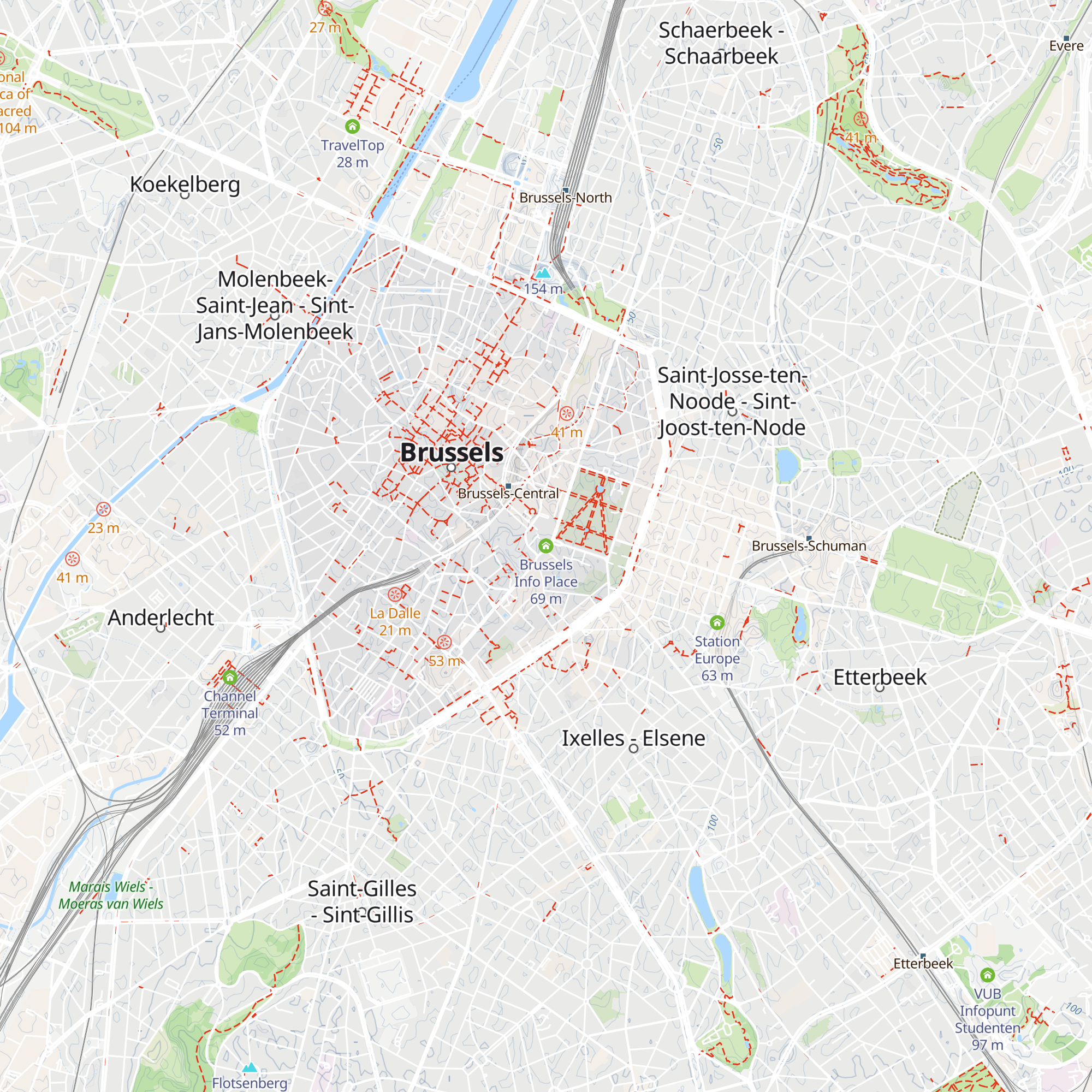 Brussels Info Place map
