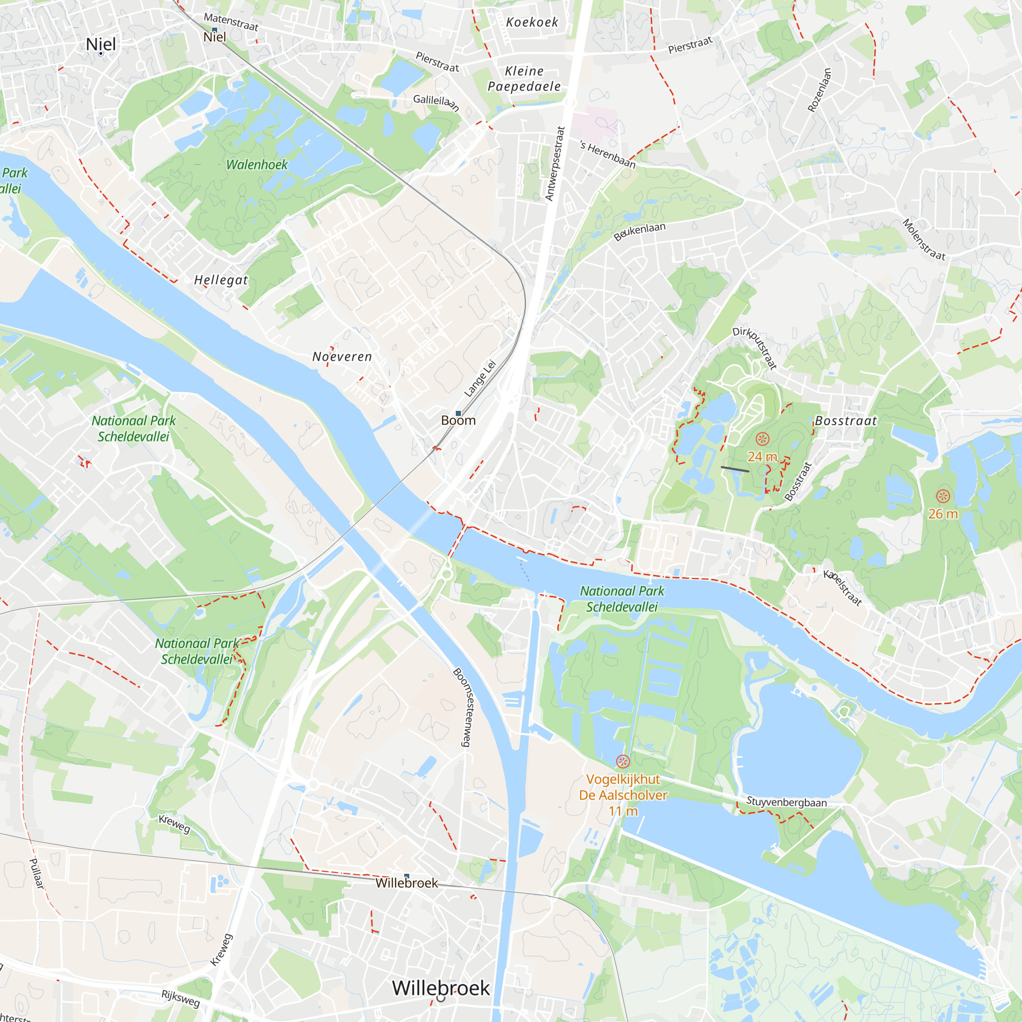 Toerisme Rupelstreek map