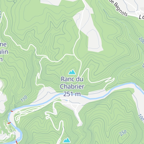 Map of Ranc du Chabrier