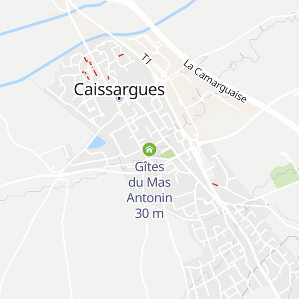 Map of Gîtes du Mas Antonin