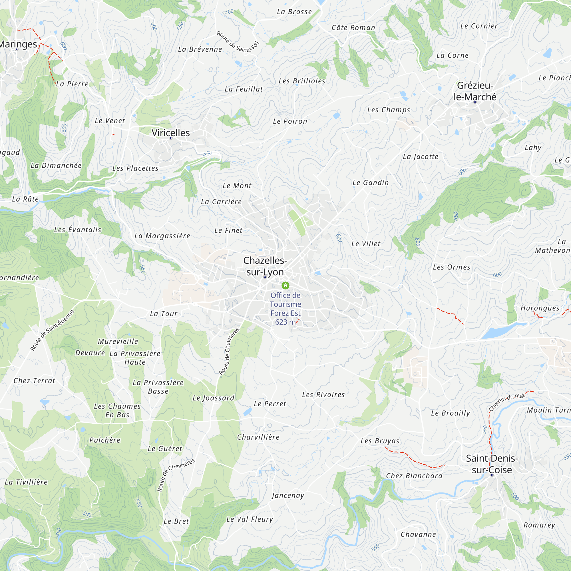 Office de Tourisme Forez Est map