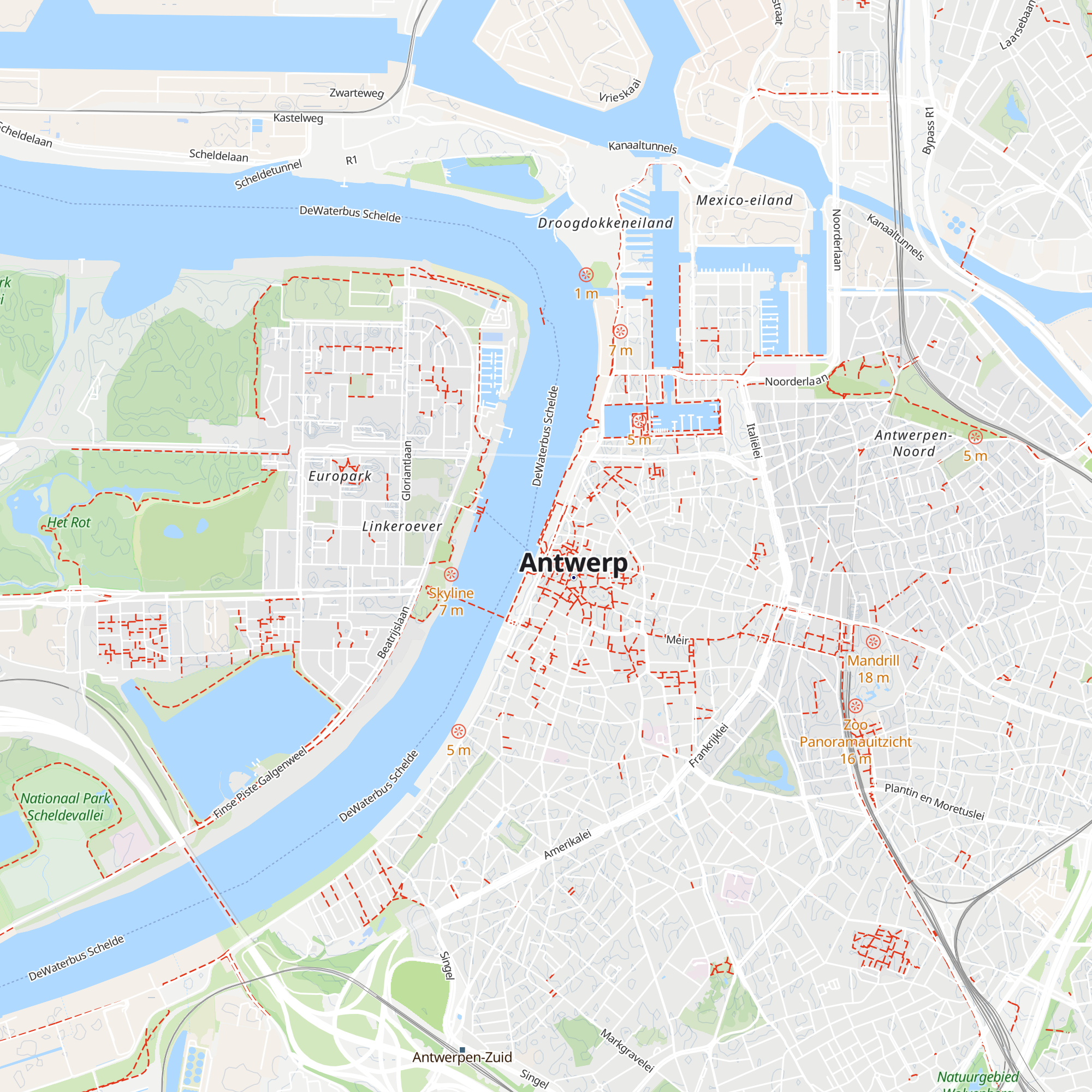 Visit Antwerpen - toeristische dienst map