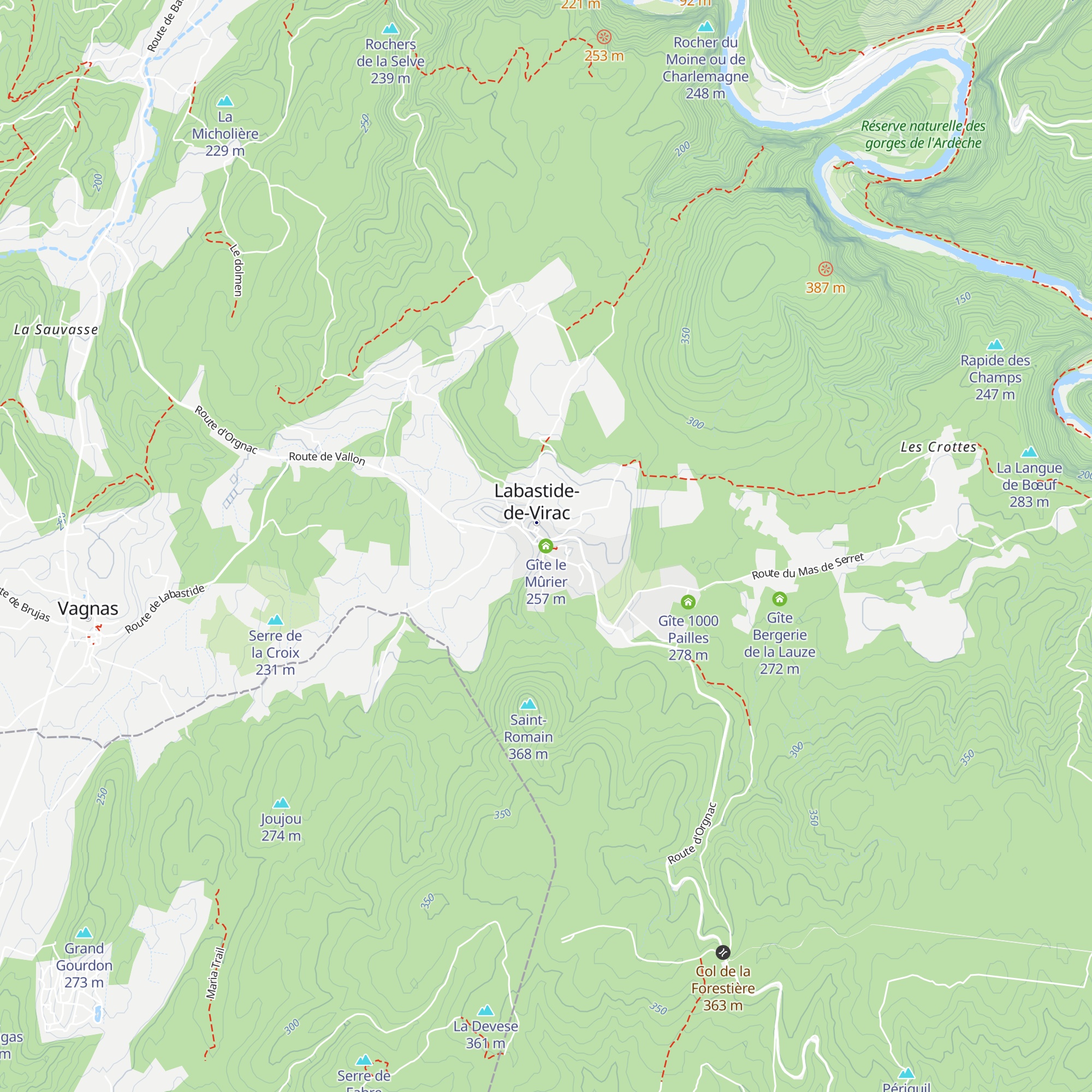 Gîte le Mûrier map