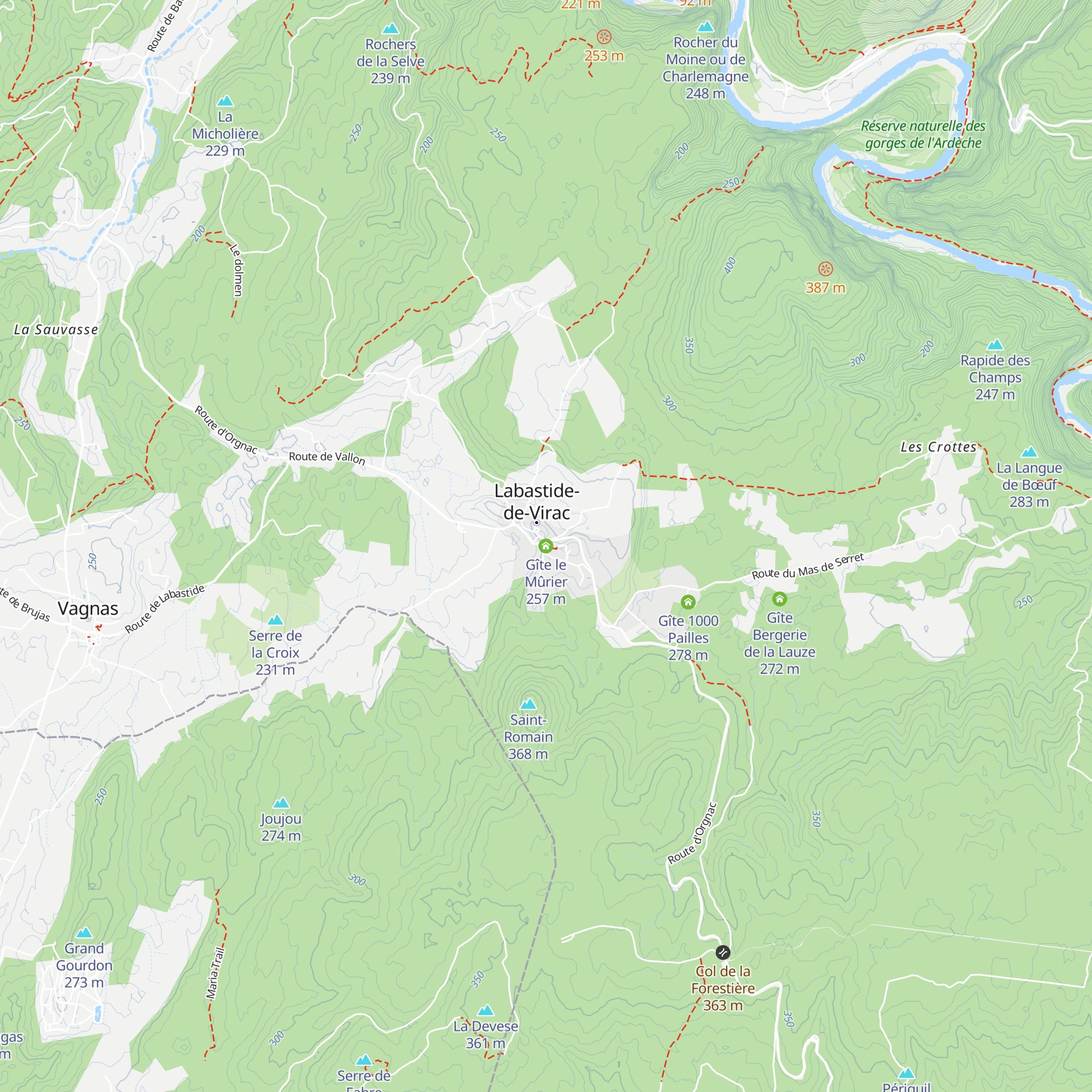 Gîte le Mûrier map