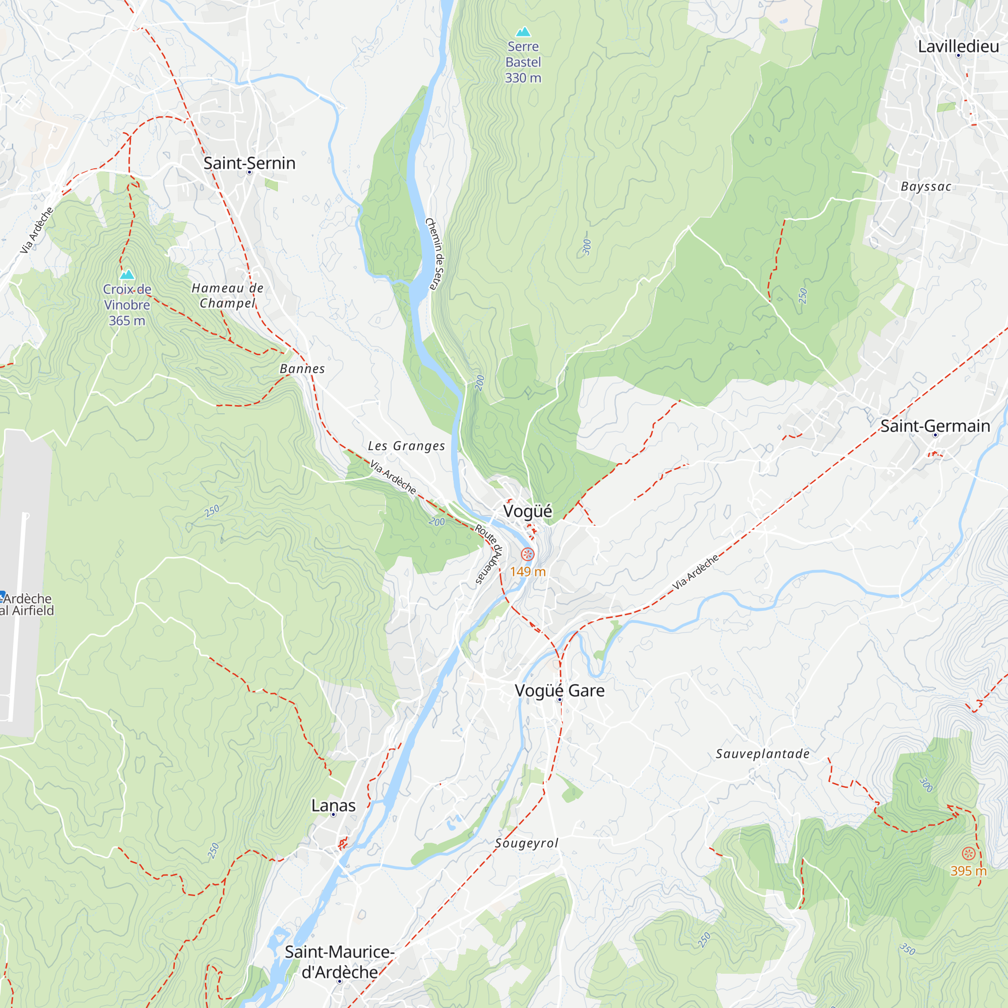 Office de Tourisme de Vogüe map