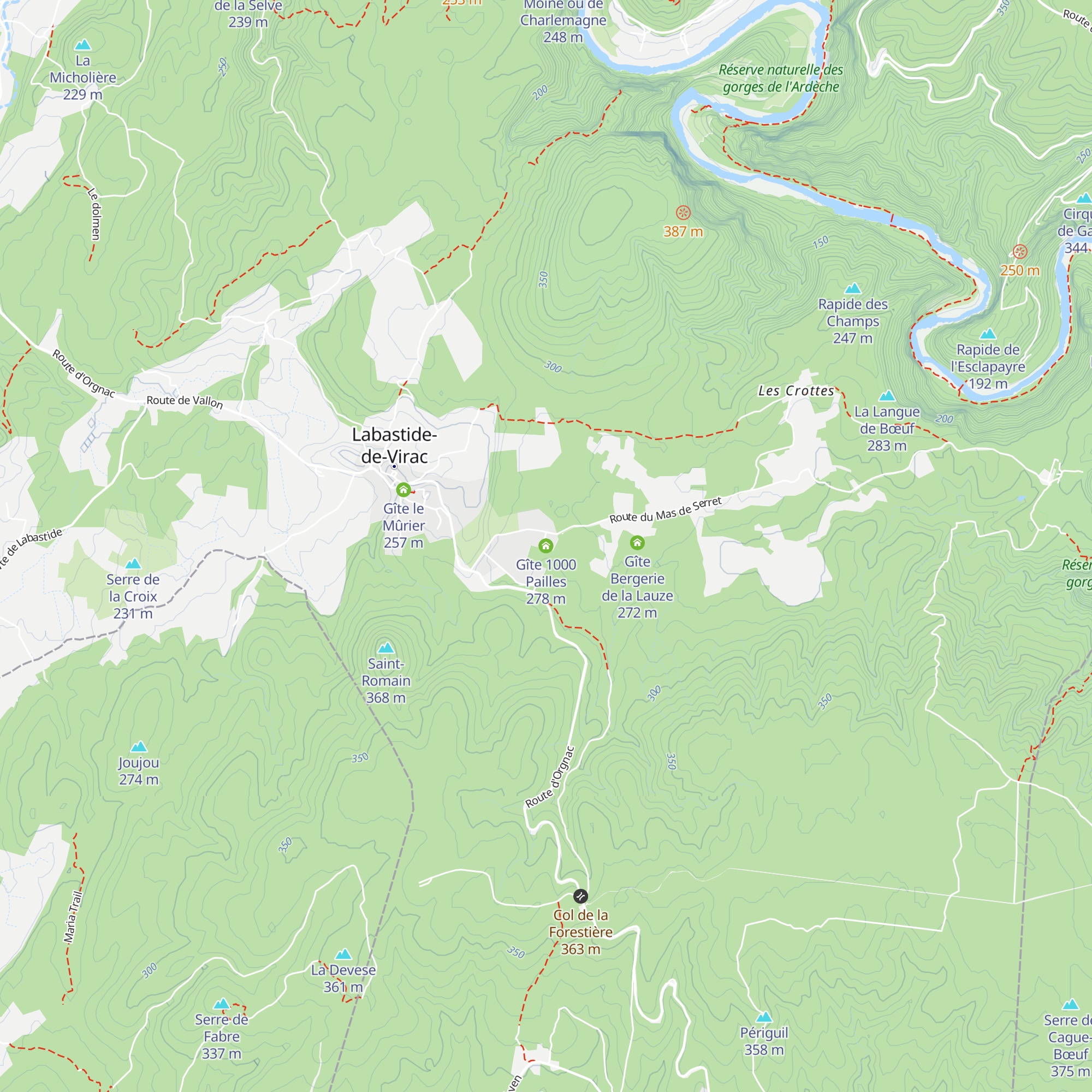 Gîte 1000 Pailles map
