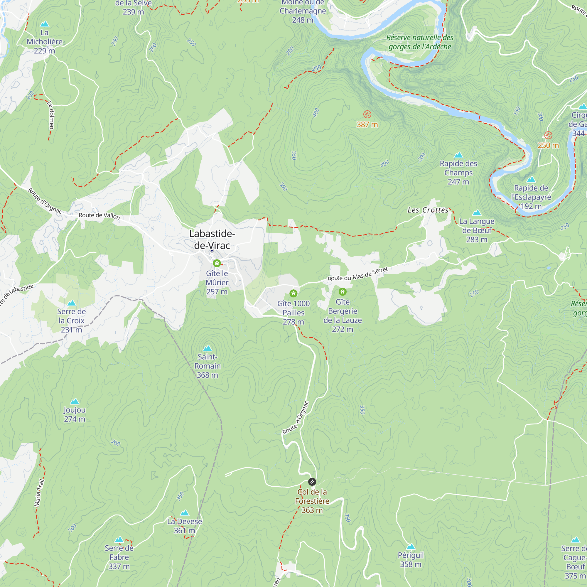 Gîte 1000 Pailles map
