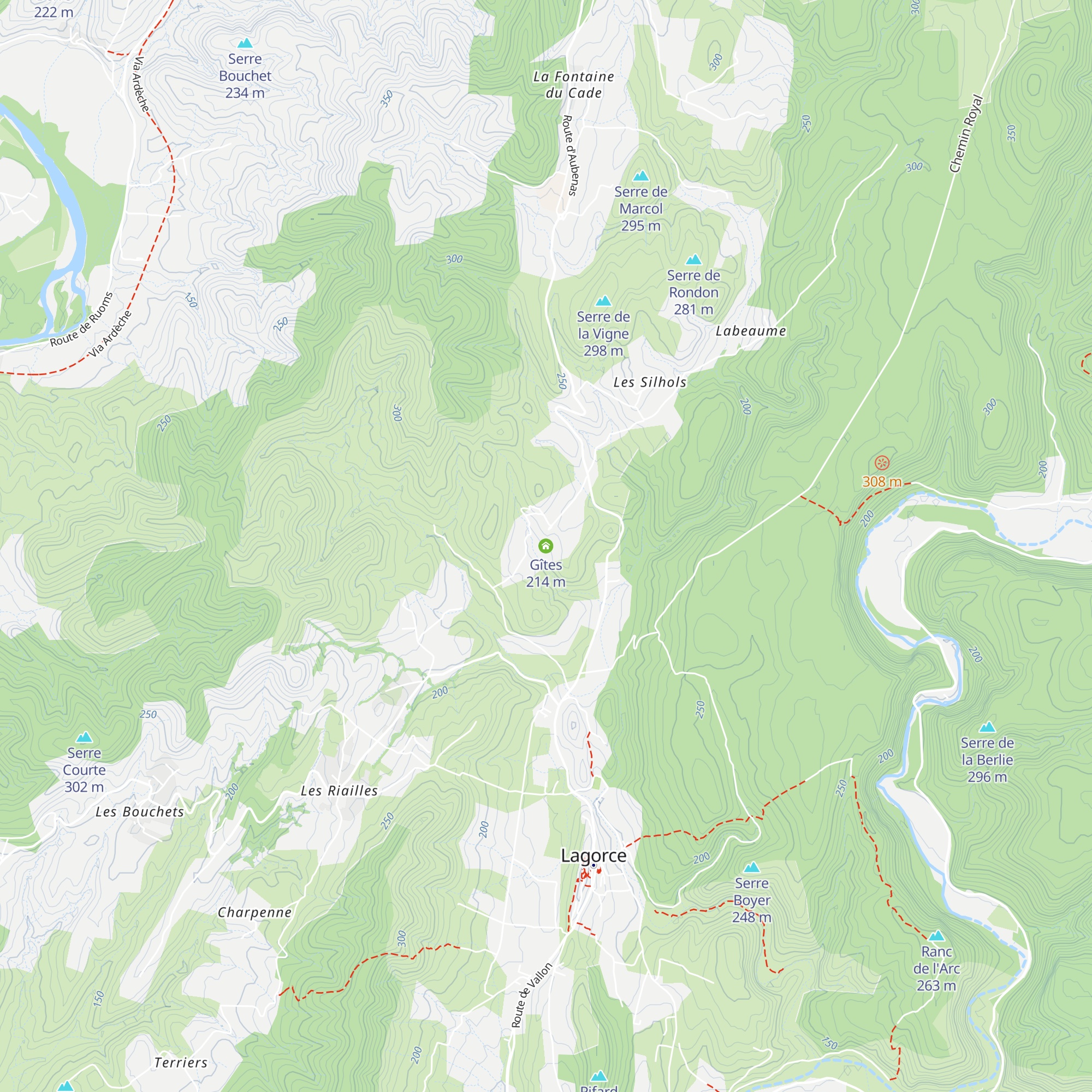 Gîtes map