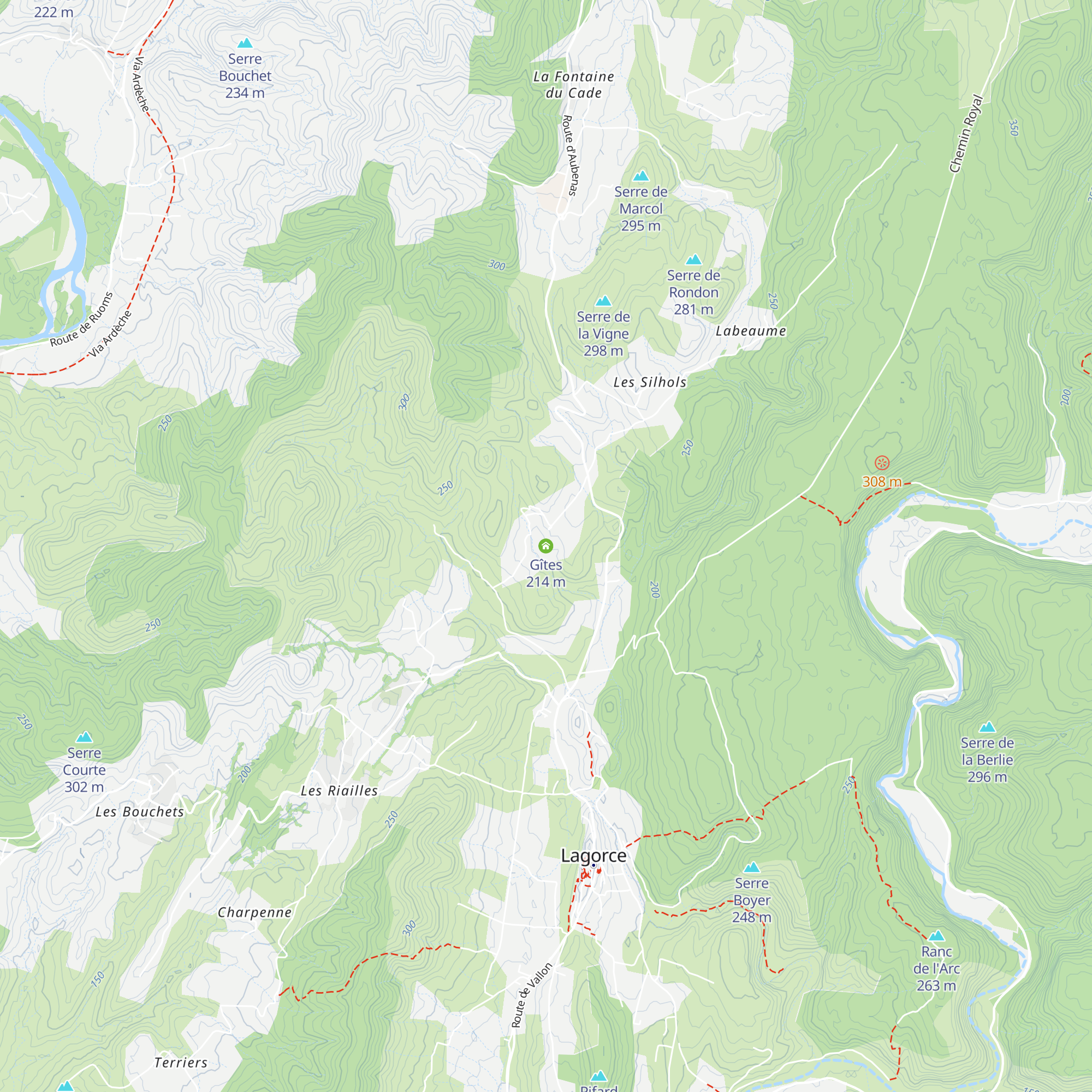 Gîtes map