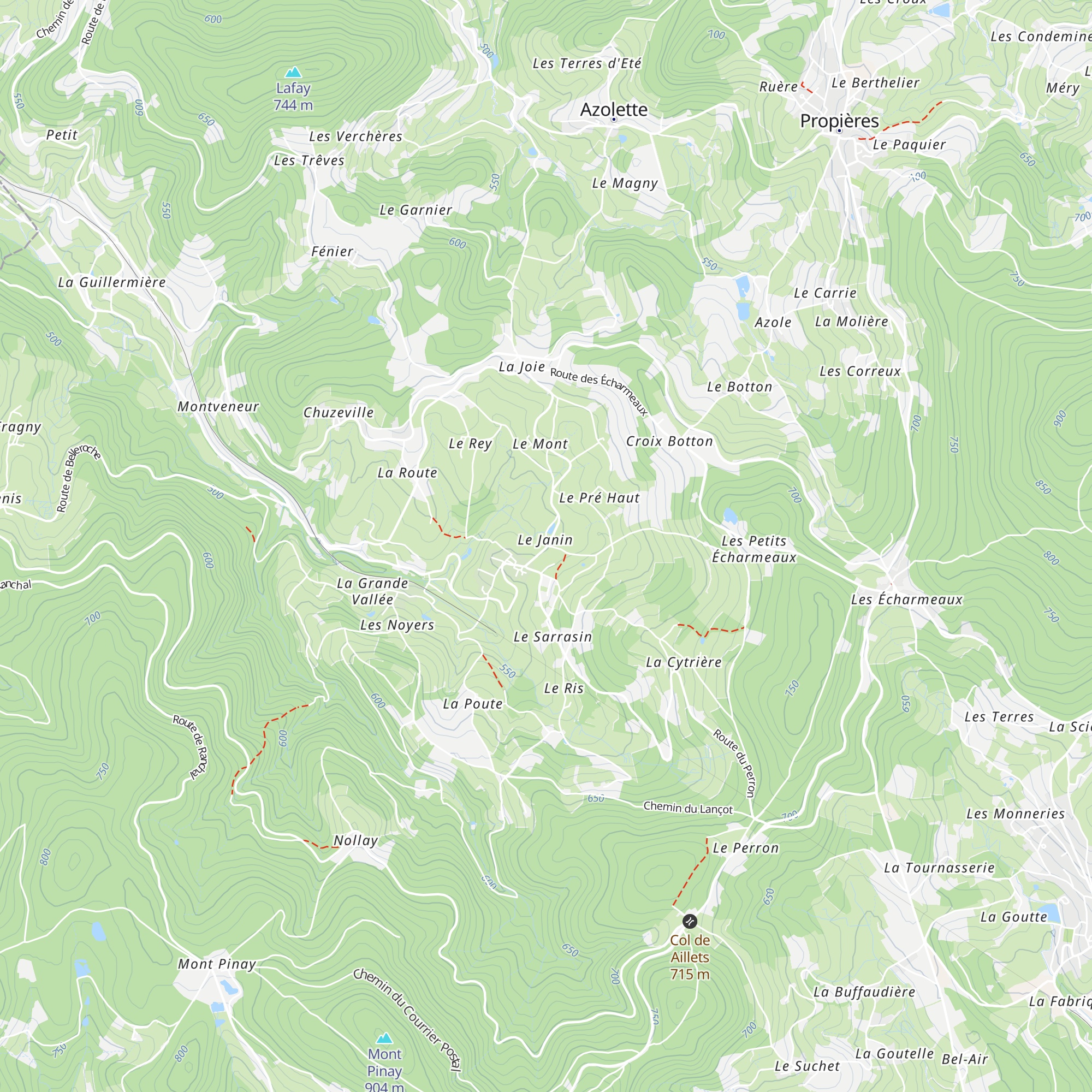 Gîte au Janin map