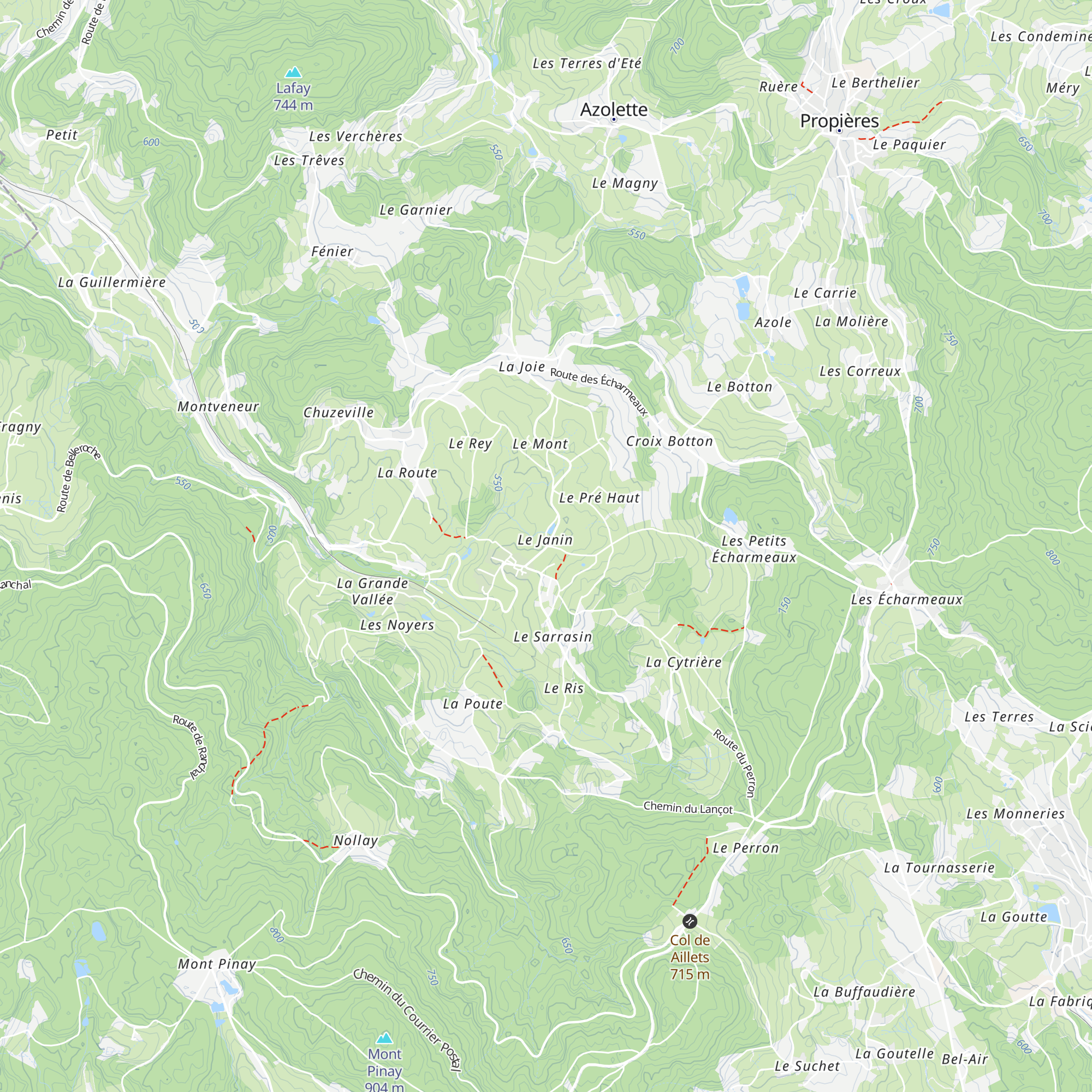 Gîte au Janin map