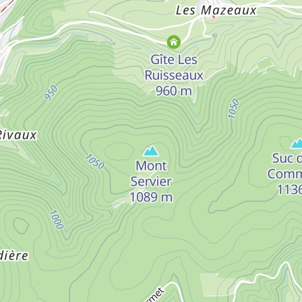 Map of Mont Servier