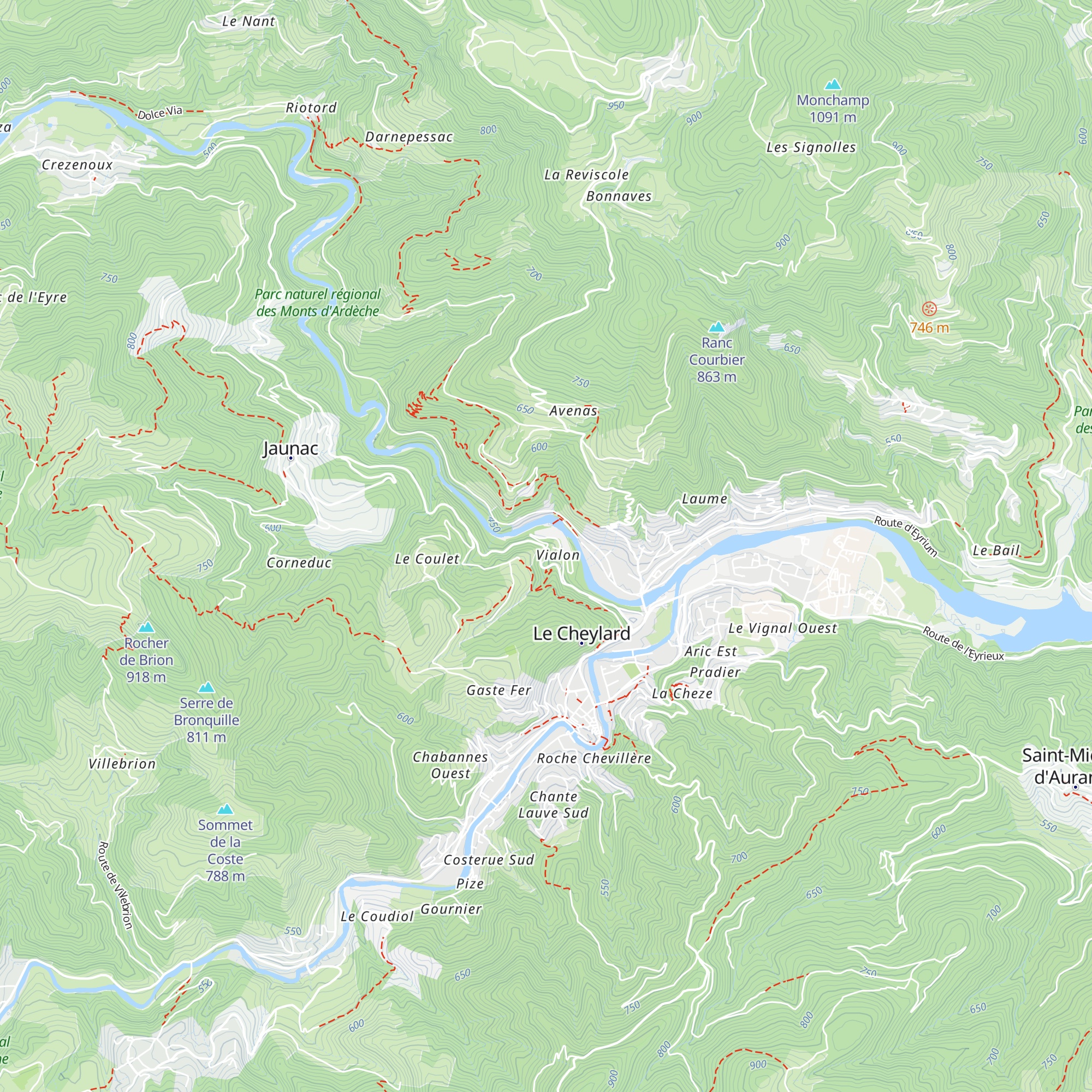 Gîte d'étape Le Vialon map