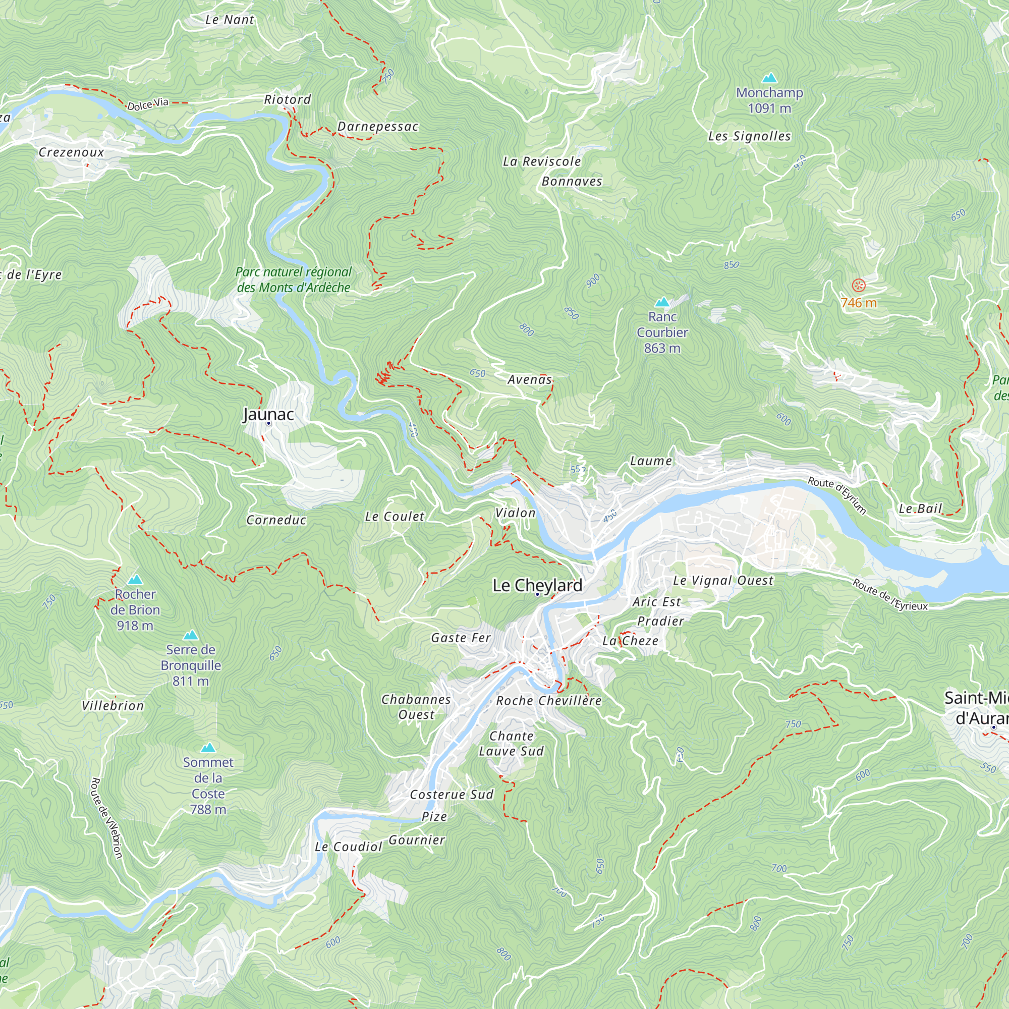 Gîte d'étape Le Vialon map