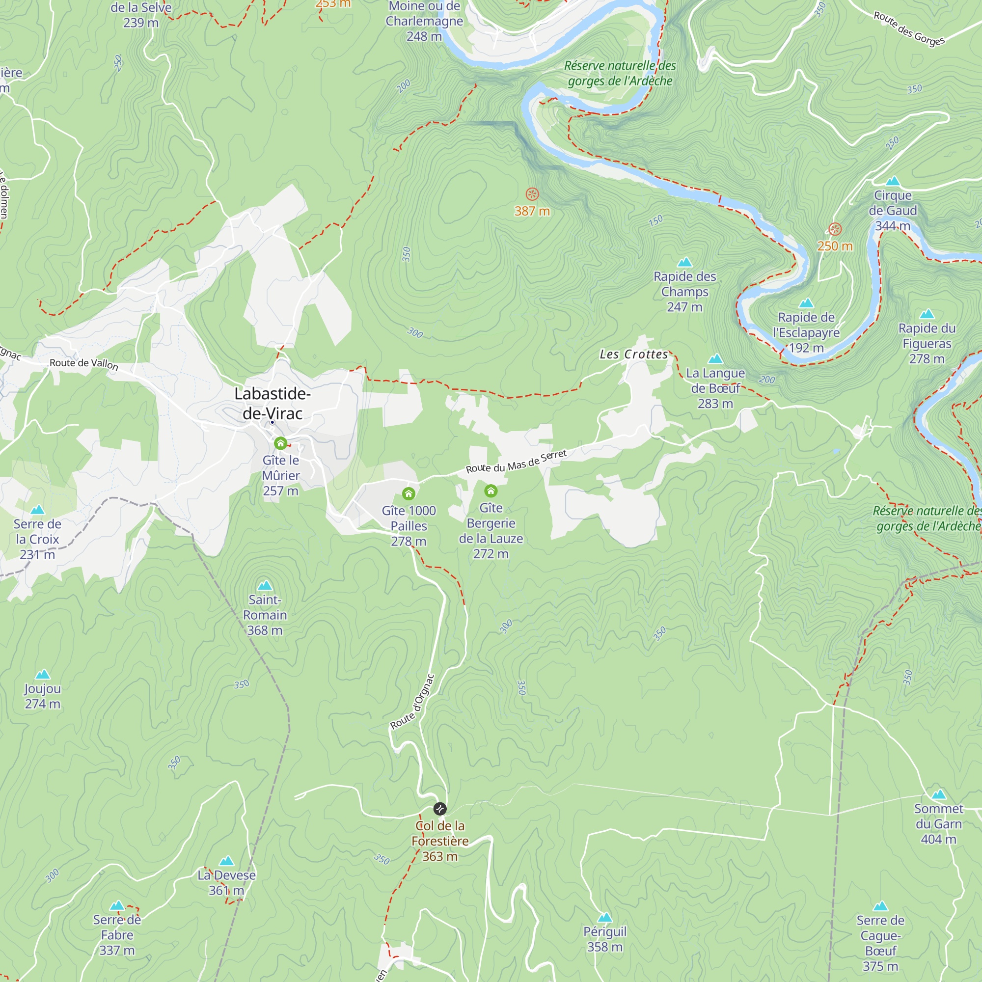 Gîte Bergerie de la Lauze map