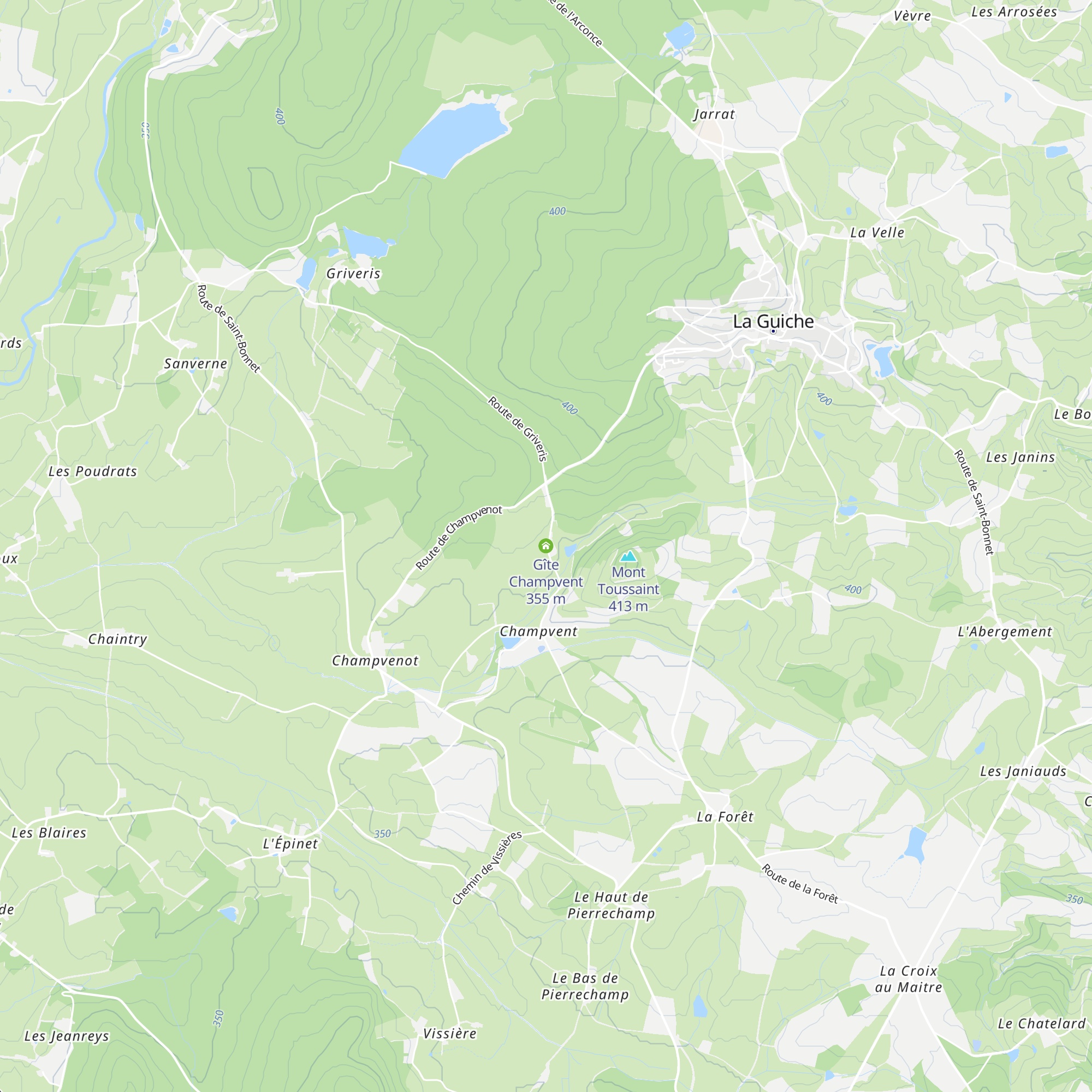 Gîte Champvent map