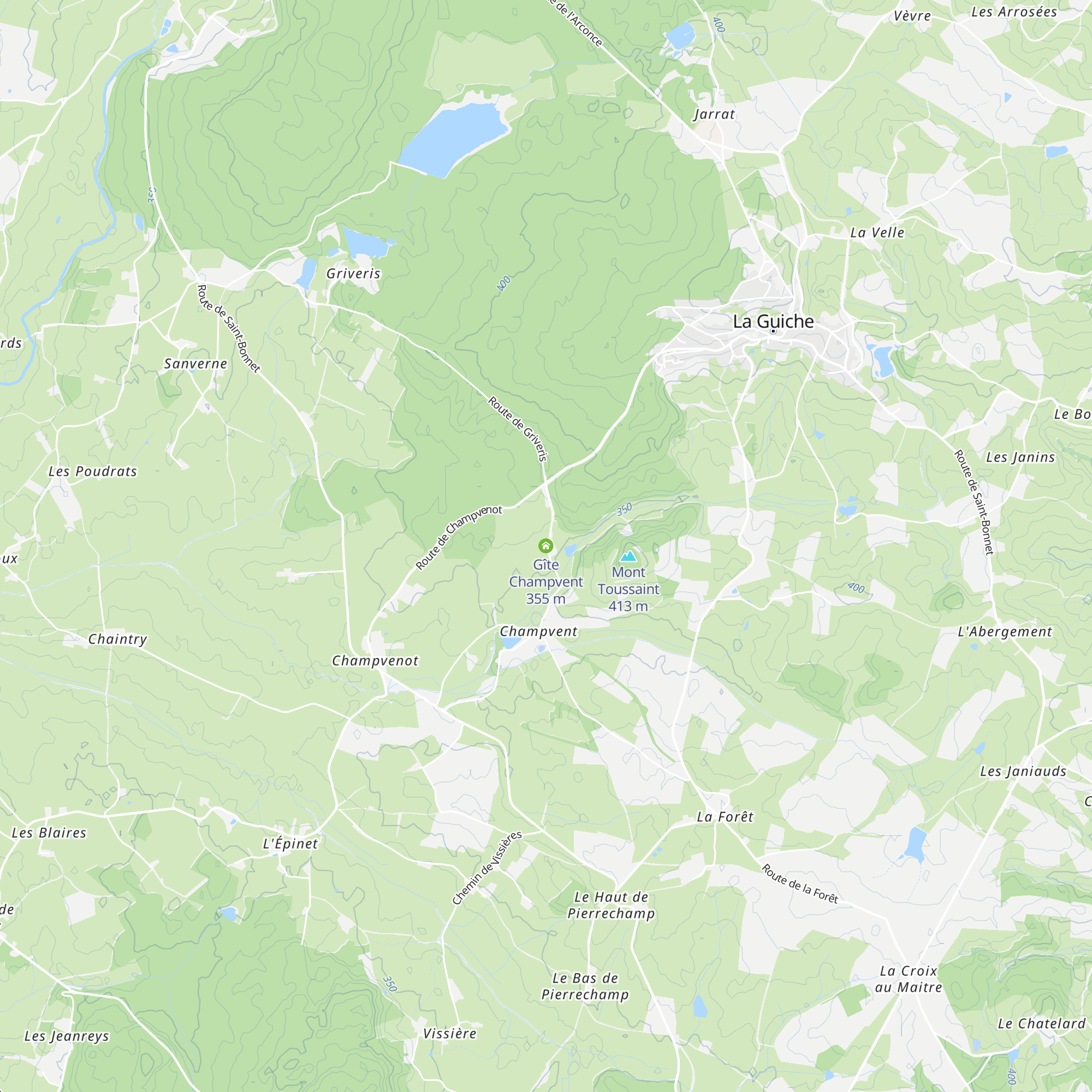 Gîte Champvent map