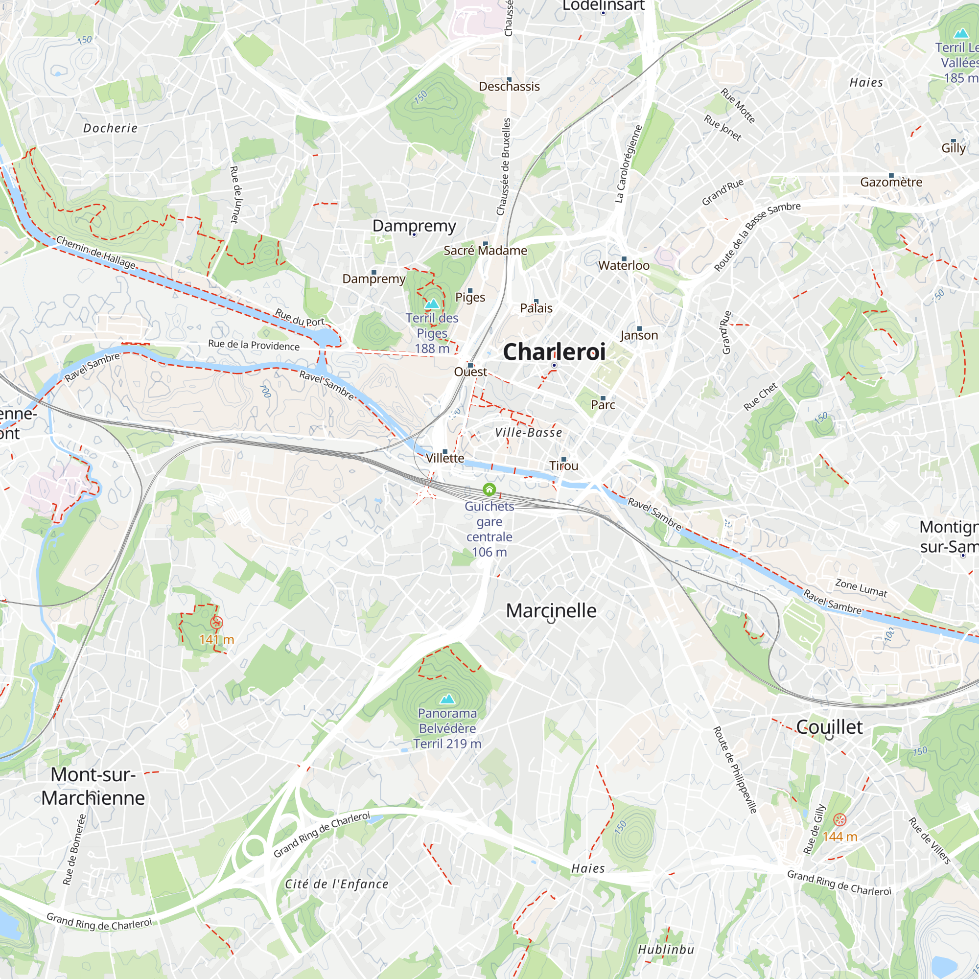 Guichets gare centrale map