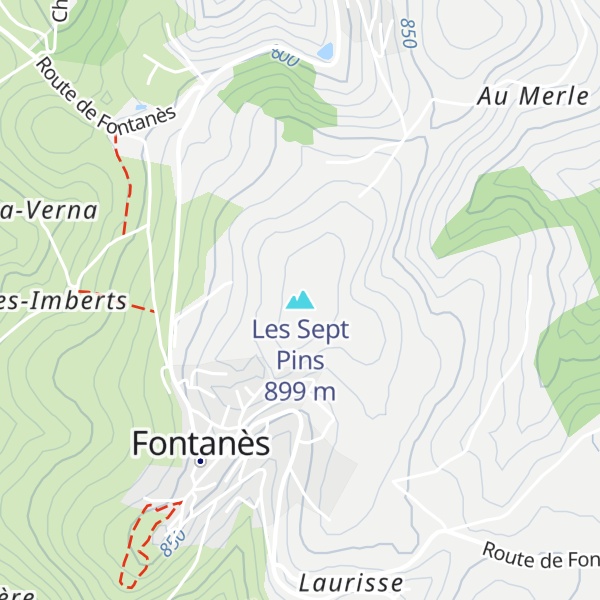 Map of Les Sept Pins