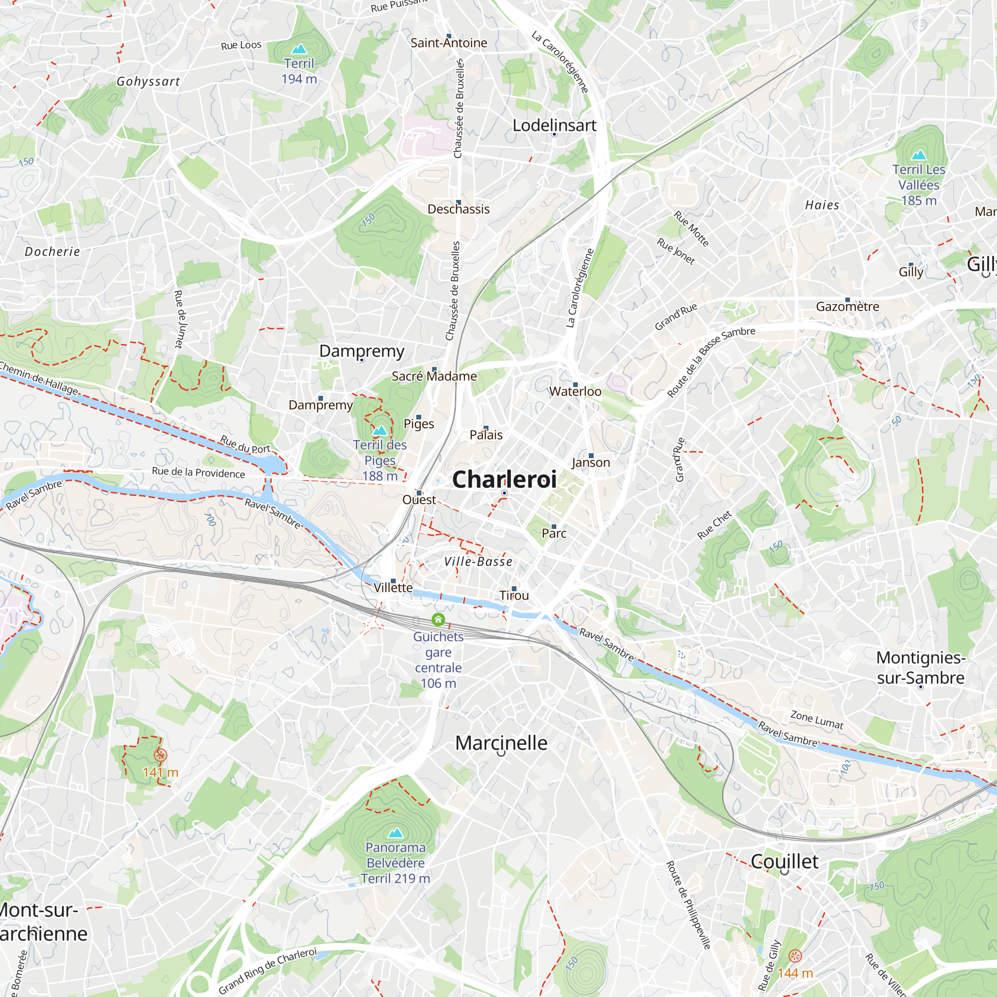 Maison du tourisme de Charleroi map