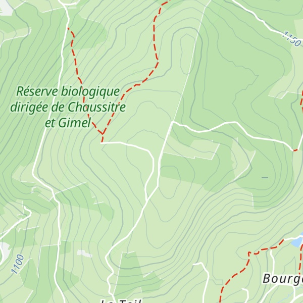 Map of Crêt de Chaussitre