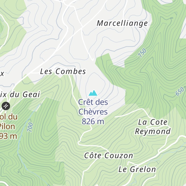 Map of Crêt des Chèvres