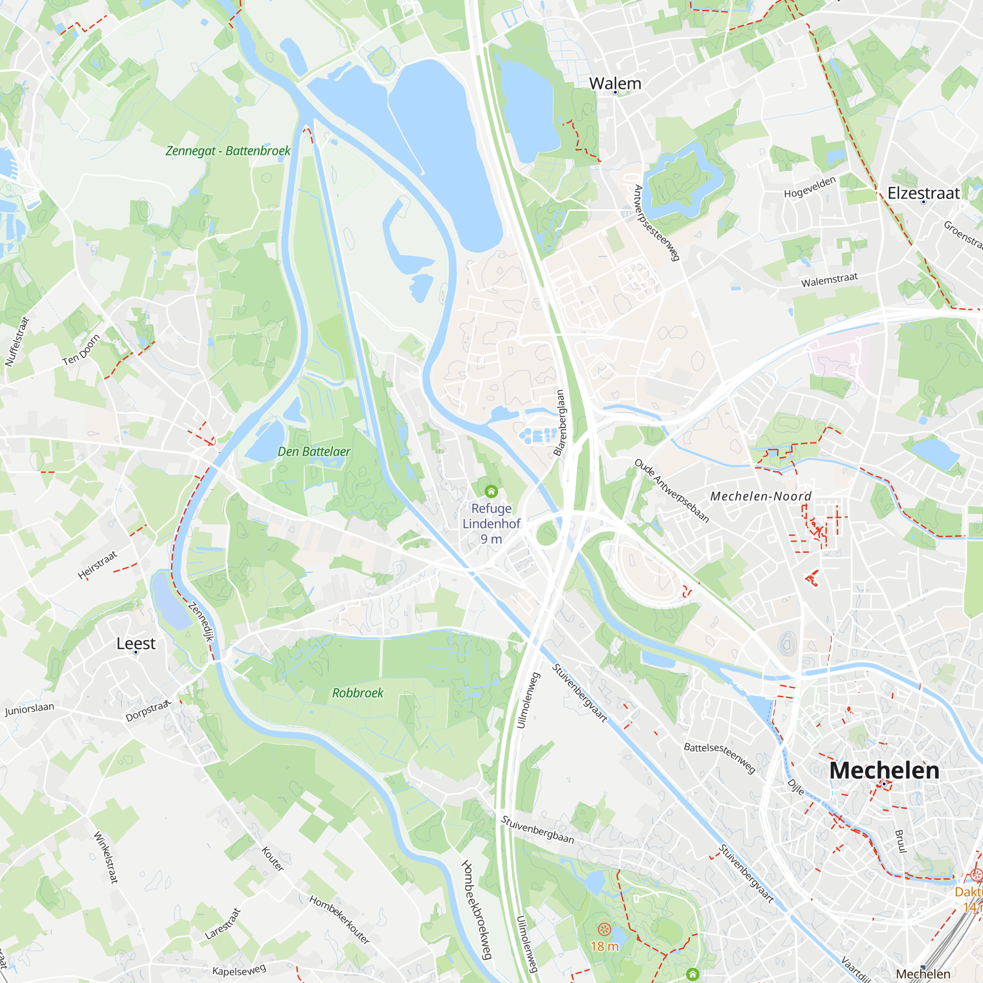 Refuge Lindenhof map