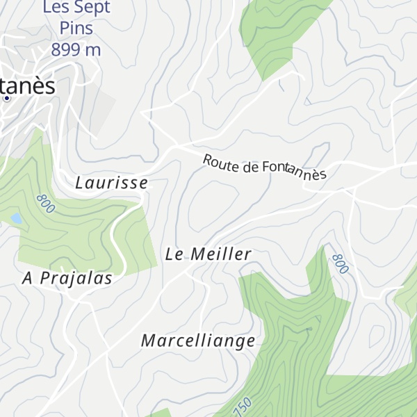 Map of Crêt de la Garde