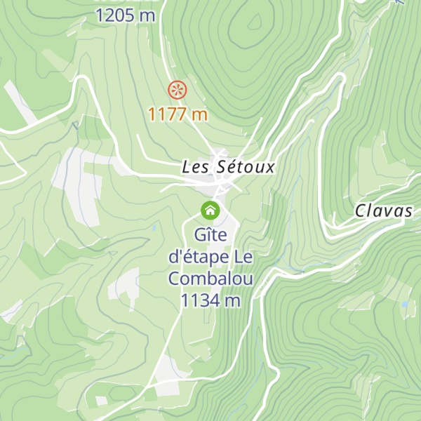 Map of Gîte d'étape Le Combalou
