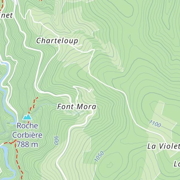 Map of Gîte Les Hauts de Fontmora