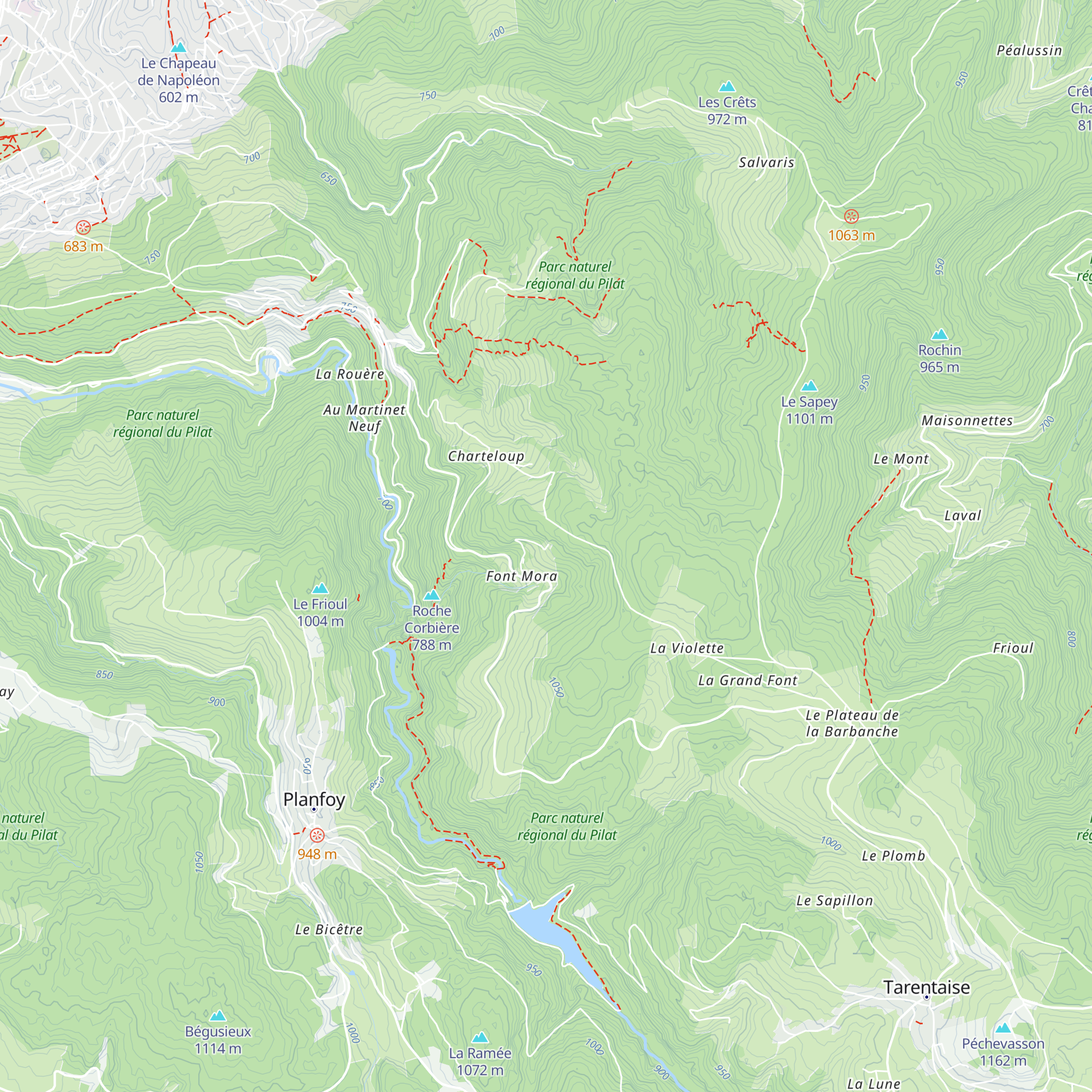 Gîte Les Hauts de Fontmora map