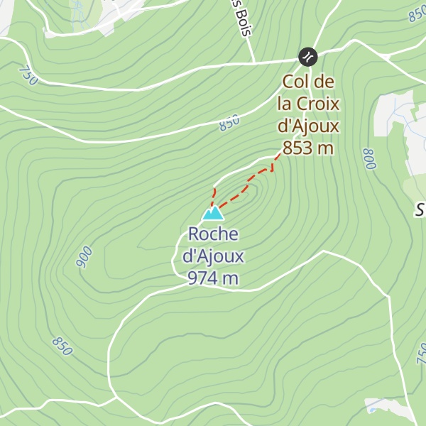 Map of Roche d'Ajoux