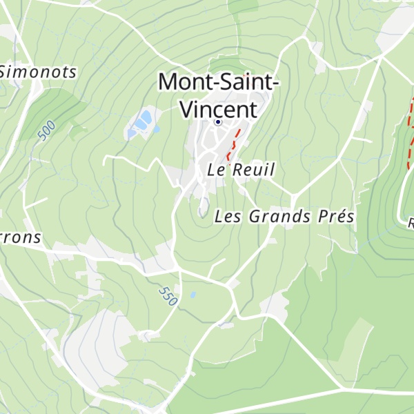 Map of Mont Saint-Vincent