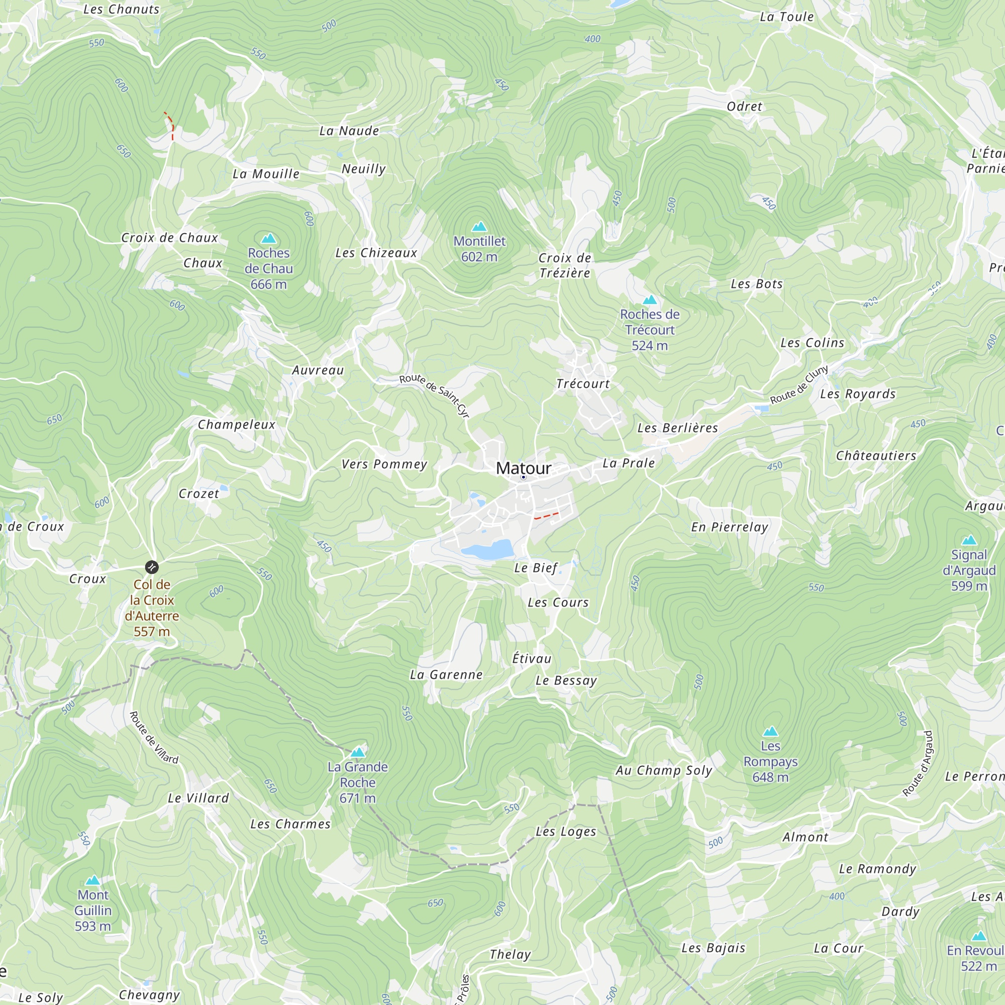 Gîtes Grand'Roche et Saint-Cyr map