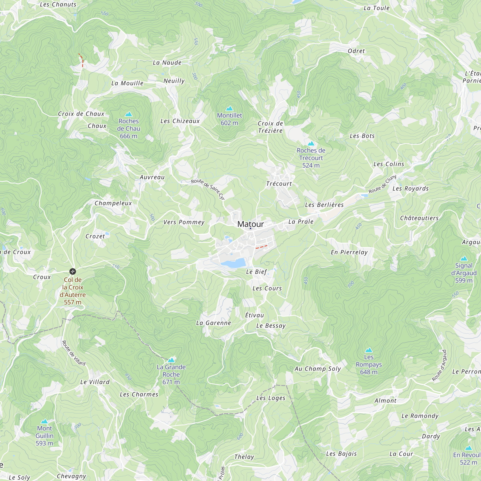 Gîtes Grand'Roche et Saint-Cyr map