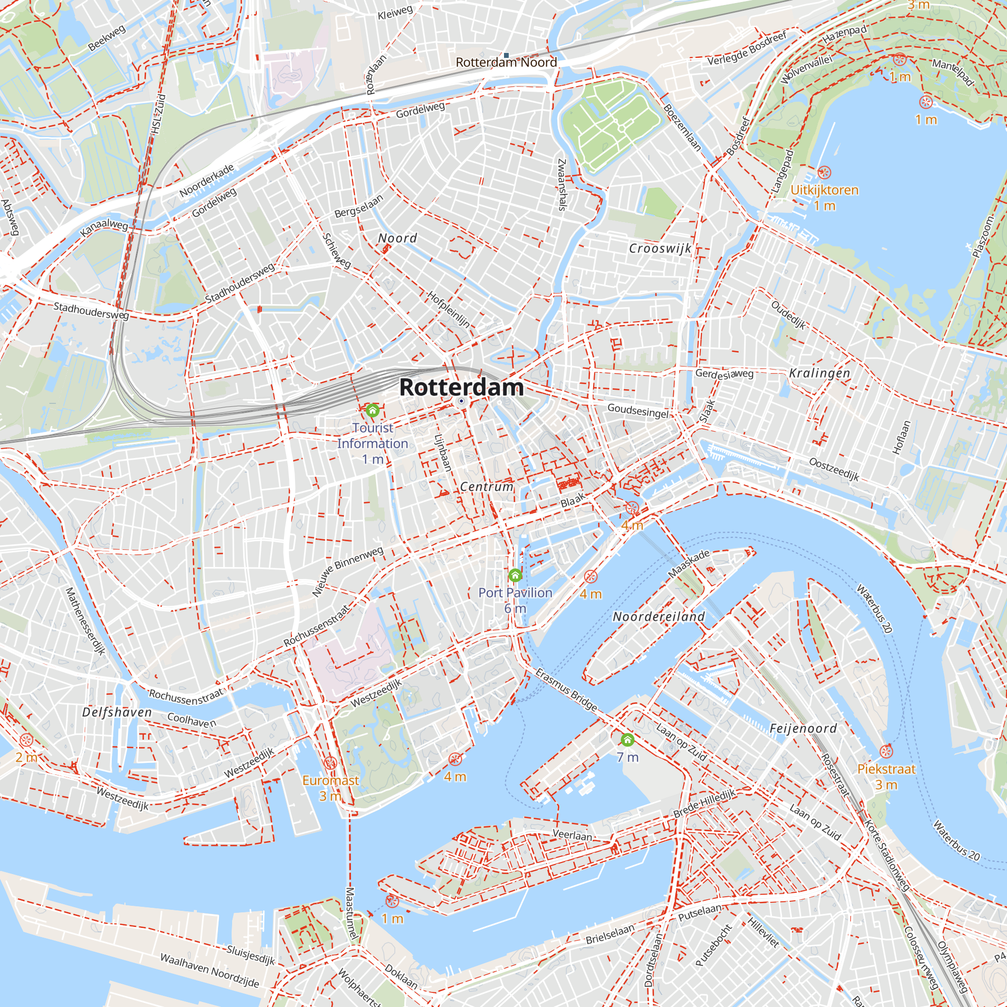 Rotterdam Tourist Information map