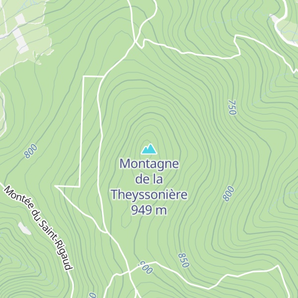 Map of Montagne de la Theyssonière
