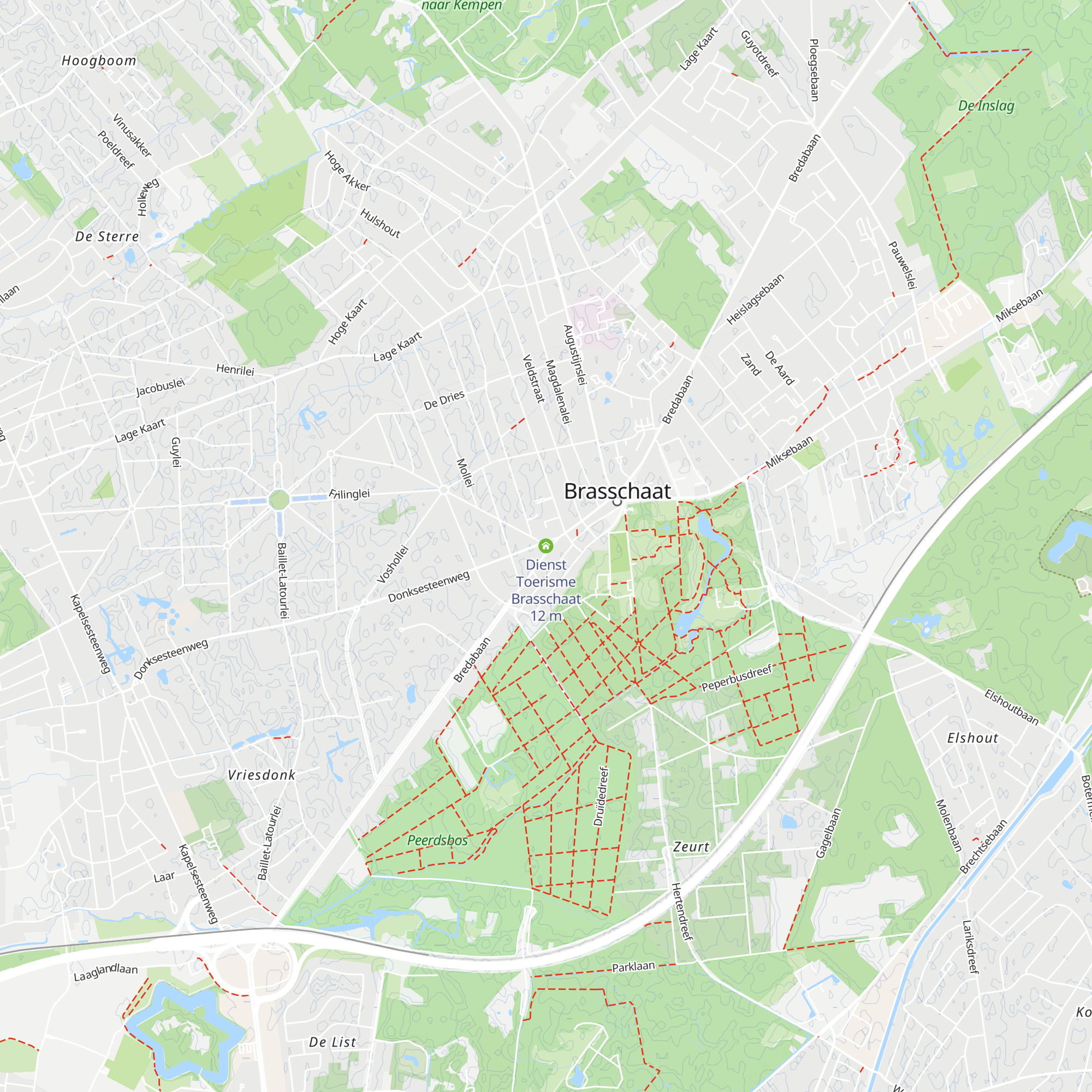 Dienst Toerisme Brasschaat map