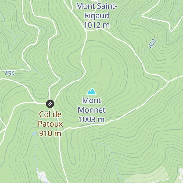 Map of Mont Monnet