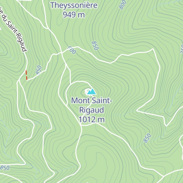 Map of Mont Saint-Rigaud